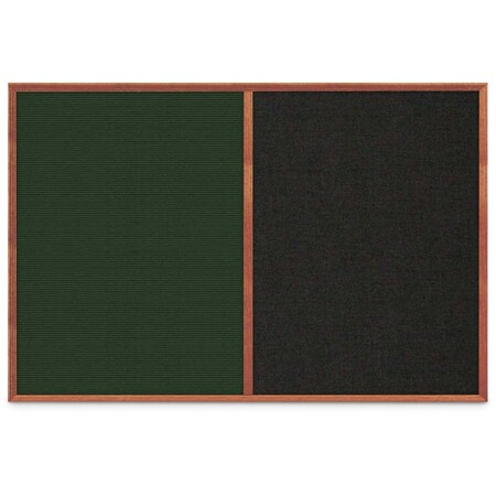 United Visual Products Slim Style Indoor Enclosed Corkboard, 30 UV503SC-SATIN-DRKSPR